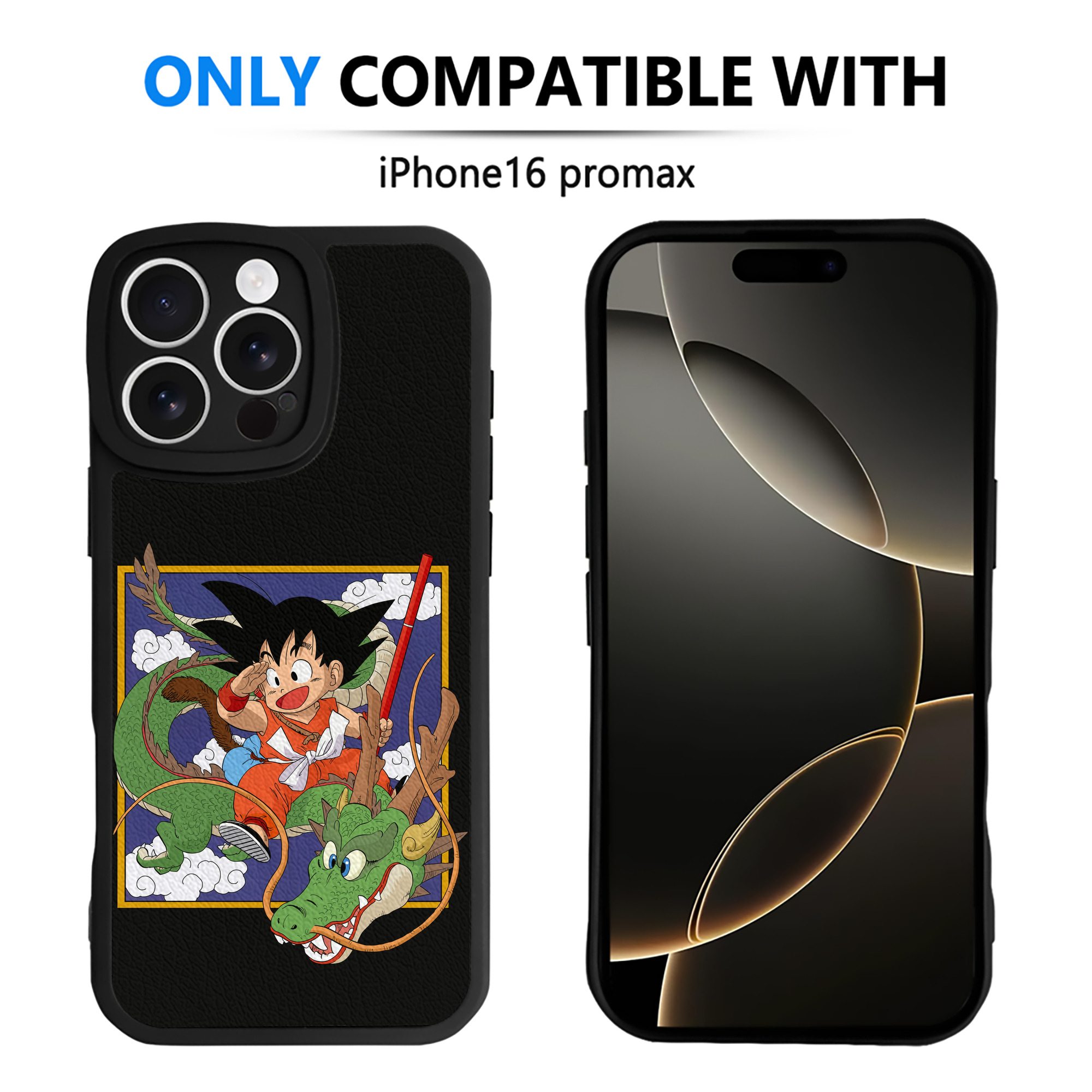 （画像用） ドラゴンボール 孫悟空（そん ごくう）Son Goku カカロット DRAGON BALL Kakarotto 【iPhone 16シリーズ対応】シリコンスマホケース（レザー調） 材質：シリコン